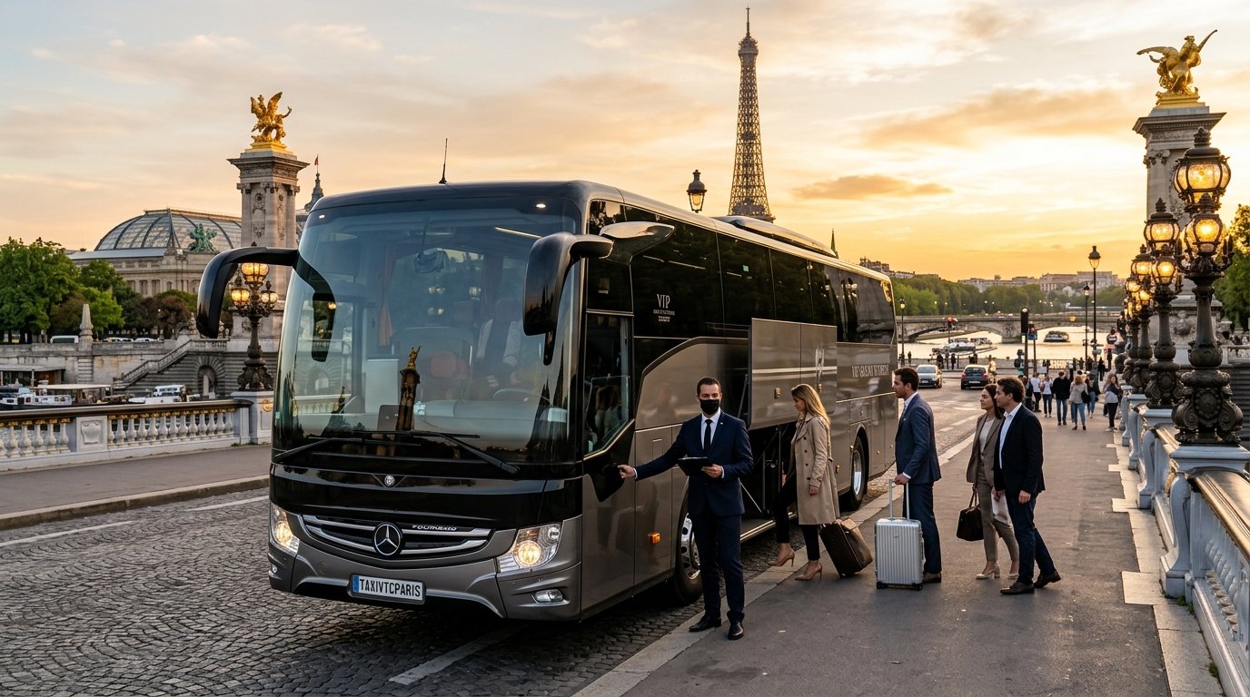 🚌 Autocars Grand Tourisme VIP — Congrès, Délégations & Déplacements Collectifs Paris 🇫🇷 avec plaque officielle TAXIVTCPARIS